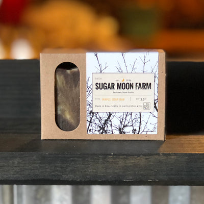 Sugar Moon Farm Maple Soap Bar From Sugar Moon Farm - A Canadian maple syrup farm located in Nova Scotia, Canada. Offering maple syrup, maple butter, maple syrup on snow and a restaurant. Put on your hiking boots and hike the Rogart Mountain trail then sit down for some fluffy pancakes made from our fluffy pancake recipe and Canadian maple syrup.