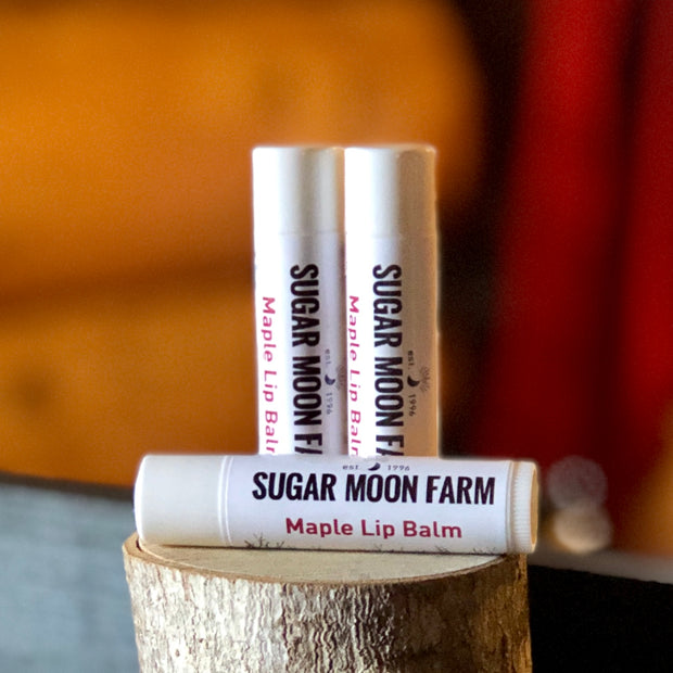 Sugar Moon Farm Lip Balm. Maple. From Sugar Moon Farm - A Canadian maple syrup farm located in Nova Scotia, Canada. Offering maple syrup, maple butter, maple syrup on snow and a restaurant. Put on your hiking boots and hike the Rogart Mountain trail then sit down for some fluffy pancakes made from our fluffy pancake recipe and Canadian maple syrup.